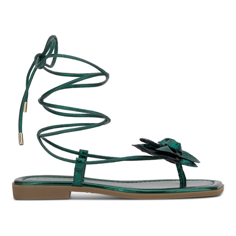 New I.N.C. International Concepts Gilma Flower Lace-Up Flat Sandals - Picture 2 of 10
